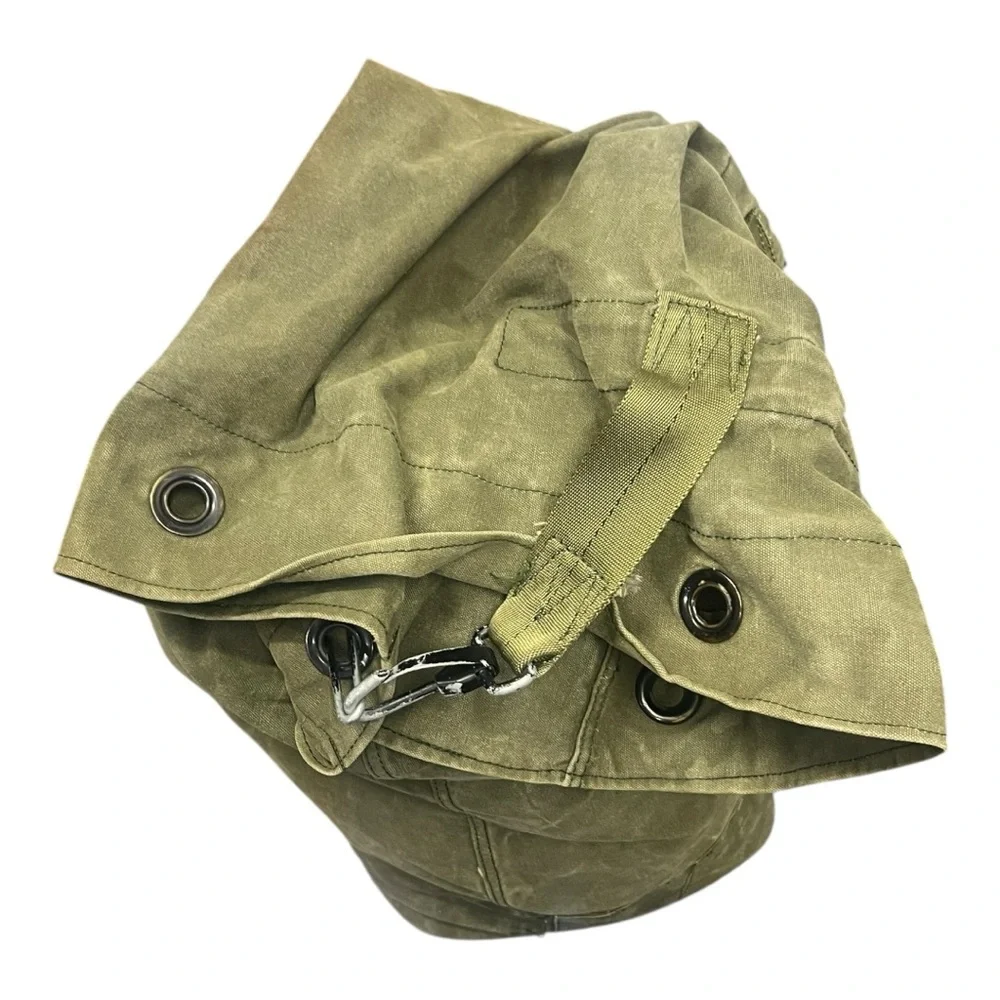 🎒 Vintage Military-Style Canvas Rucksack Backpack |‎ Olive Drab
